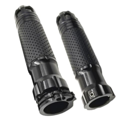 Riloer Motorcycle Handlebar, Non-Slip Hand Grips, Compatible with Motorcycles with 7/8 inch (22MM) Handlebars, 2 PC - color: Black