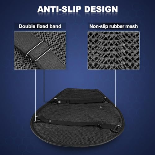 Motorcycle Seat Cover for Can-Am Ryker 900 2019-2026,Foldable Gel Cushionlycra Fabric with Air Ducts Shock Absorption Breathable and Wear-Resistant