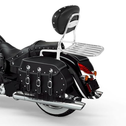 SLMOTO Motorcycle Quick Release Sissy Bar Passenger Backrest Pad Luggage Rack for Indian Chieftain Dark Horse 2016-2022 Roadmaster Classic 2017-2018 - color: Chrome Backrest + Black Sissy Bar