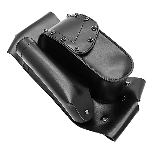 Motorcycle Saddlebag For Road King Touring For Electra Glide Guard Crash Bar Bags with Water Bottle Holder Waterproof Toolkit (Left Side)