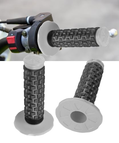 Dirt Bike Grips,Car Accessories Universal 7/8" Motorcycle Grips,Rubber Anti-Slip Throttle Bar Grip,Suitable for CRF50 CRF70 CRF80 XR50 XR100R CRF125 CRF100 CRF150F CRF230F (Gray) - color: Gray