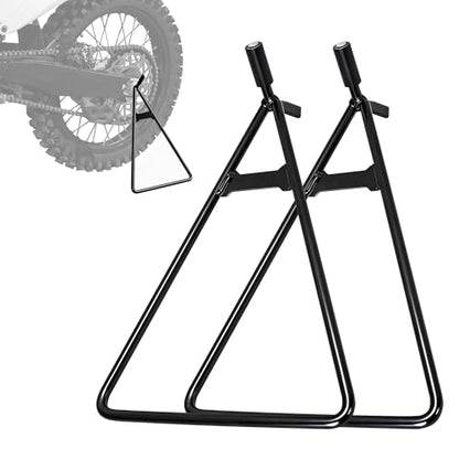 JFG RACING Dirt Bike Triangle Stand,2 Pcs Universal Motorcycle Triangle Kickstand Rear Side Wheel Holder for Dirt Pit Bike Supermoto Motocross Enduro-Black - size: 2