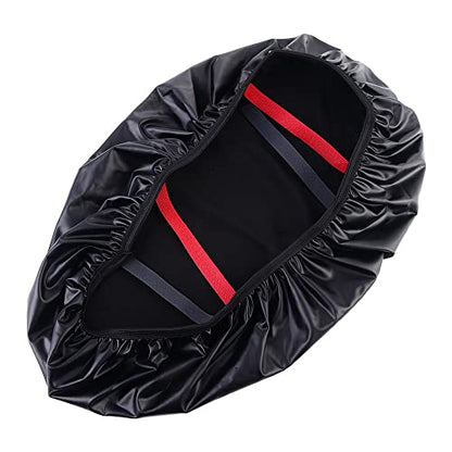 Leadigol Motorcycle Seat Cover,PU Leather Waterproof Breathable Electric Vehicle Black Motorbike Seat Protector Scooter Sun Pad Dust Protector Rainproof Waterproof Sunscreen Cushion Cover