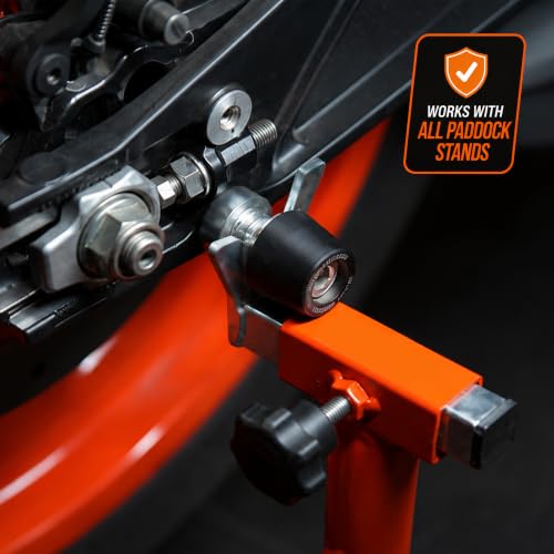 Grand Pitstop 6MM Motorcycle Swingarm Spools – M6 CNC Aluminum Paddock Stand Bobbins, Rear Wheel Lift Sliders, Black & Silver, Fits Yamaha YZF R1 R3 R6 FZ1 FZ6 MT09 MT10 - size: 6MM