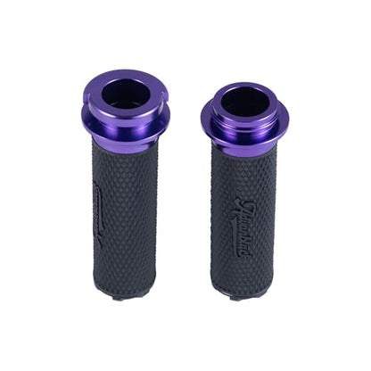 Advanblack AXION Performance Grips, Electronic Throttle Control Grips Compatible with Harley Touring Road Glide Street Glide, Softail - color: Purple
