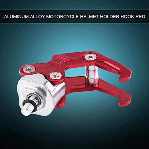 Motorcycle Helmet Hook, Aluminum Alloy Motorcycle Hanger Hook, Claw Shaped Motorcycle Luggage Bag Hanger Hook, Mounted on Motorcycles (Red)