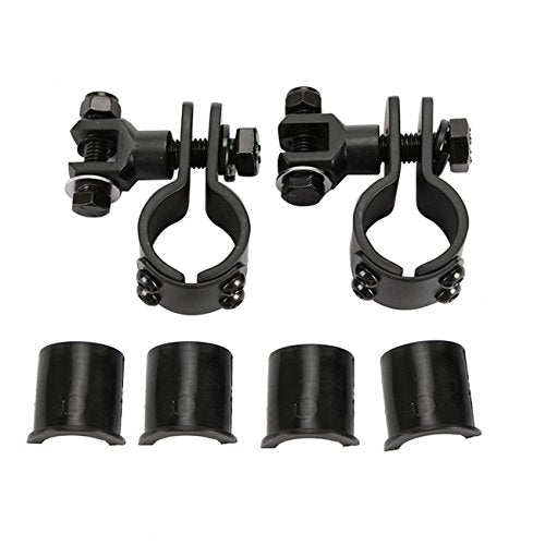 INNOGLOW 32mm 1-1/4" Highway Foot Peg Clamps - Heavy Duty Billet Aluminum Motorcycle Footpeg Bracket Mounts Fit for Engine Guard Frame Tube Harley Honda Yamaha Kawasaki ATV UTV