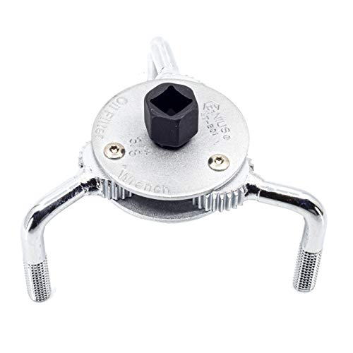 Genius Tools 3/8" Dr. Three-Legged Adjustable Metal Oil Filter Wrench 3" - 5" Filter Size Capacity - AT-B01
