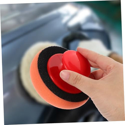 KESYOO Sponge Buffing Pads for Car Polishing Reusable Wax Applicator Pad Set with Sponges Handle for Cars Motorcycles Boats Easy to Use for Optimal Shine