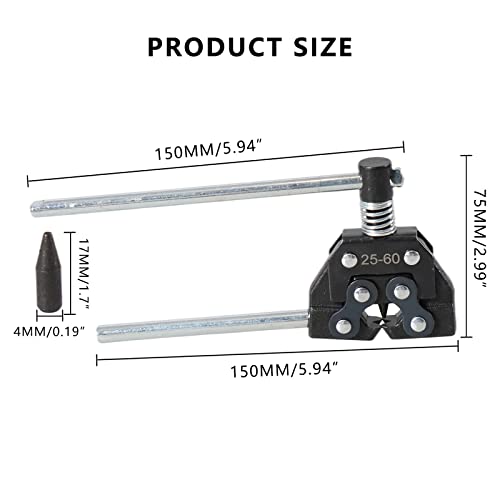 Roller Chain Breaker Holder Puller Cutter Tool Repair Removal Disassembly Kit for Motorcycle Bicycle Go Kart ATV Chains Replacement #25-60