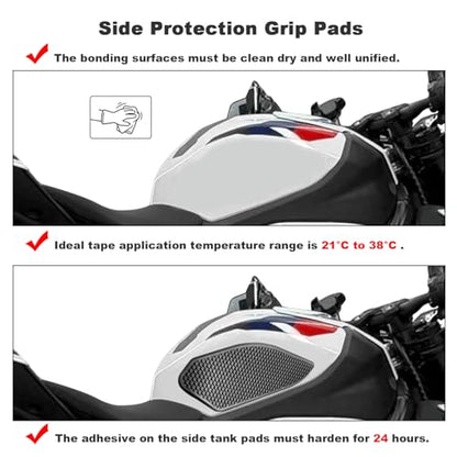 Motorcycle Tank Traction Pad Side Fuel Tank Pad Tank Pads Protector for M1000RR S1000R S1000RR 2019-2023 2024 2025