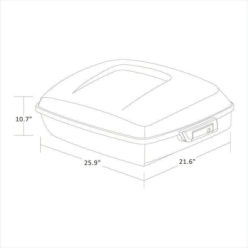 TCMT Chopped Motorcycle Trunk Box Backrest Mounting Luggage Rack Fit For Harley Touring 1997-2008 Road King Road Street Electra Glide Pack - color: Set B2 Black Latches#Chrome Rack