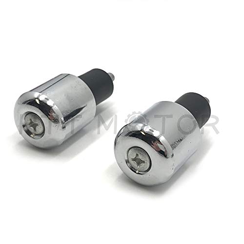 MT220-029- Compatible with Chrome Heavy Weighted Bar Ends 6mm Anti Vibration 22mm Handlebar Slugs