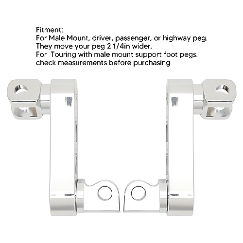 Motorcycle Foot Peg Highway Bracket – 360° Adjustable Aluminum Extension for Touring (Electroplated) - color: Electroplated