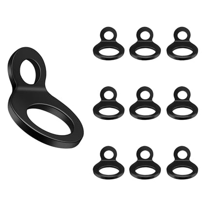 CZC AUTO Stainless Steel Tie Down Anchors Hooks 10 Pack, Tie Down Strap Rings, Suitable for Tie Down Attachment Points of Truck, Camper, Trailer, Truck Bed, Motorcycle, Dirtbike, Black - color: Black