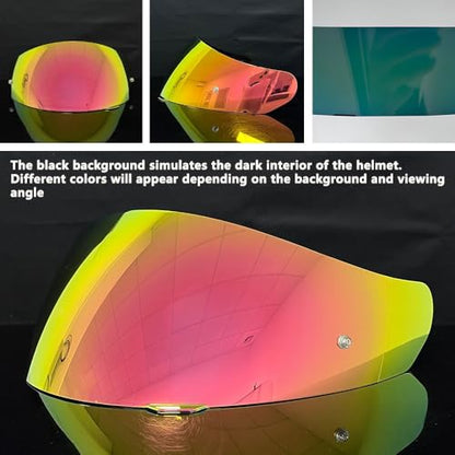 HJ-17 Helmet Visor Replacement,UV Protective Helmet Face Shield Compatible with CL-MAX II,IS-MAX BT,SY-MAX III,IS-MAX II,CL-MAX 3,C90,C91,C91N (Revo Pink Gold-Day Use Only) - color: Revo Pink Gold-day Use Only