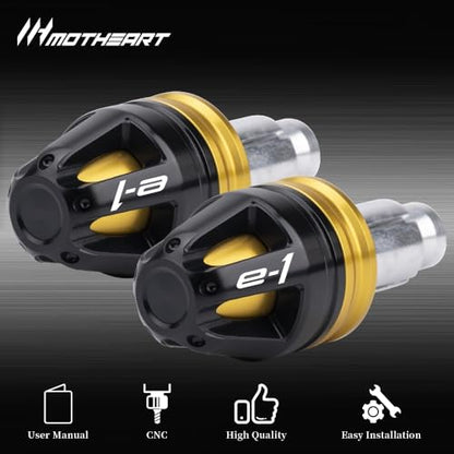 Motorcycle Handlebar End Caps For Ninja e-1 2023-2024 Z e-1 2024-2025 7/8” Bars 17mm Diameter CNC Handlebars (See details below) ninja e-1 z Accessories (Gold) - color: Gold