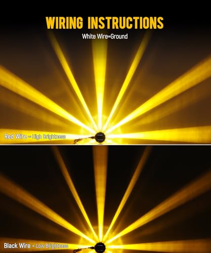 Partsam 1x Glass Watermelon Light Single-Face Amber LED Turn Signal Marker Light, Zinc Alloy Housing Clear Lens Post Mount for Peterbilt Freightliner Semi Truck Trailer, 12V - color: ClearLensAmberLights