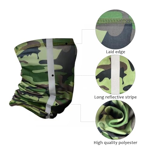 TCCFCCT Camo Hard Hat Sun Shade, Full Brim High Visibility Mesh Neck Shield and Bandana Face Scarf with Construction Arm Sleeves, Hard Hat Accessories, 3 Packs - color: Sun Shade 1+bandana 1+sleeves 1pair Camo