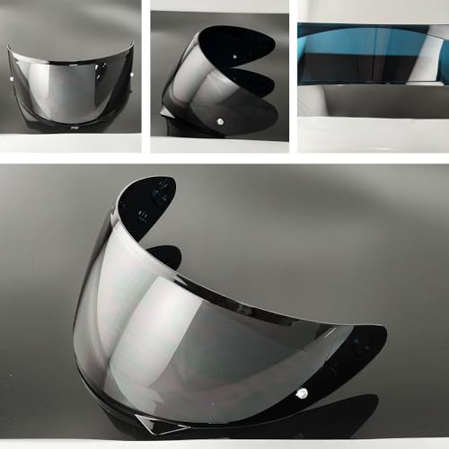 HJ-34P Helmet Visor Replacement for HJC C10.Motorcycle Helmet Shield UV Protection Compatible with HJC C10 (Deep Black) - color: Deep Black
