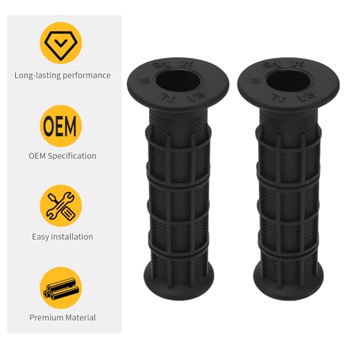 M MATI Handlebar Grips for Yamaha Raptor Grizzly Kodiak Bruin Big Bear 80 125 200 250 350 400 450 550 660 700 YFM250 YFM350 YFM400 YFM700 YFZ450 2001-2024 5LP-26241-00-00 5FU-F6241-10-00