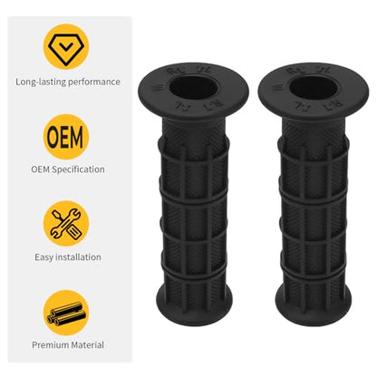 M MATI Handlebar Grips for Yamaha Raptor Grizzly Kodiak Bruin Big Bear 80 125 200 250 350 400 450 550 660 700 YFM250 YFM350 YFM400 YFM700 YFZ450 2001-2024 5LP-26241-00-00 5FU-F6241-10-00