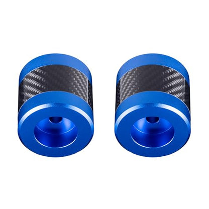 Advanblack Protek Machined CNC Alumium with Carbon Fiber Inlay Crash Bar Slider (Blue CNC w/Carbon Inlay) - color: Blue CNC w/ Carbon Inlay