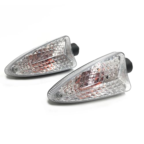 2Pcs Motorcycle Turn Signal Light Front Or Rear Indicator Compatible With Triumph Tiger 800/XC Tiger 1050 Daytona 675/R 2009-2018 (Short handle and Clear) - color: Short handle and Clear