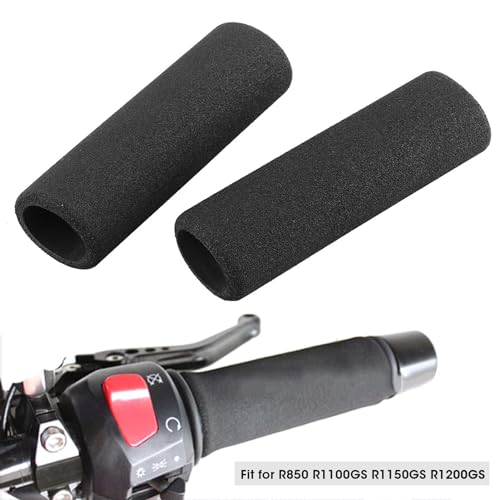 Motorcycle Handlebar Grips, Foam Handlebar Cover Sleeve Anti Slip Bar Grip Pads for R850 R1100GS R1150GS R1200GS Vibration Absorbing Soft Foam Comfort Grip for Heated Handlebars Long Distance Riding