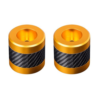 Advanblack Protek Machined CNC Alumium with Carbon Fiber Inlay Crash Bar Slider (Gold CNC w/Carbon Inlay) - color: Gold CNC w/ Carbon Inlay