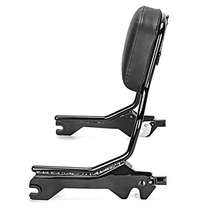 WSays Sissy Bar Standard Height Passenger Backrest Pad Gloss Black Compatible with Harley Softail Sport Glide Low Rider S FLSB FXLR FXLRS 2018-2025