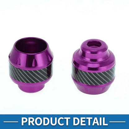 Motorcycle Frame Sliders Falling Protection Wheel Crash Protector Scooter Moped Aluminum Alloy Purple 2 Pcs - color: Purple