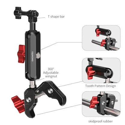 Camera Magic Clamp Mount for GoPro DJI Insta360 with 1/4"-20 Screw, Adapter for Umbrella Clamp, Desktop, Strollers, Wagons, Photo Studio Light Stand, Photo Boom Stand, Motorcycle Bicycle - size: Crab Clamp