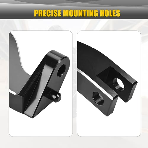 Rear Passenger Foot Peg Bracket Foot Peg Extension Mounting Kit for Harley Touring Road King Road Glide Street Glide Electra Glide Models 1993-later (Gloss Black) (Replaces HD# 50198-97B)