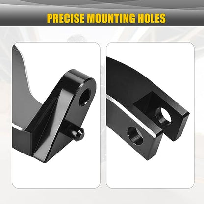 Rear Passenger Foot Peg Bracket Foot Peg Extension Mounting Kit for Harley Touring Road King Road Glide Street Glide Electra Glide Models 1993-later (Gloss Black) (Replaces HD# 50198-97B)