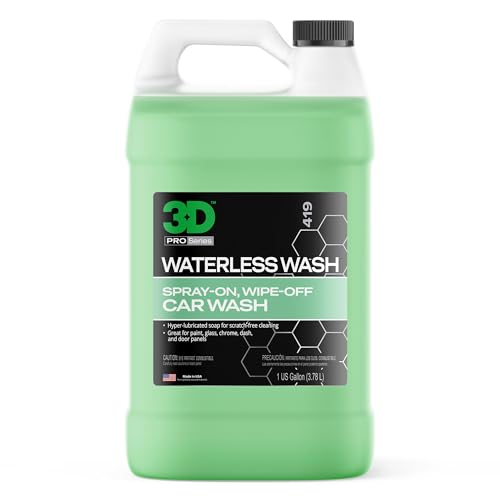 3D Waterless Car Wash - Easy Spray Waterless Detailing Spray - No Soap or Water Needed - Great on Cars, RVs, Motorcycles & Boats 1 Gallon - size: 128 Fl Oz (Pack of 1)