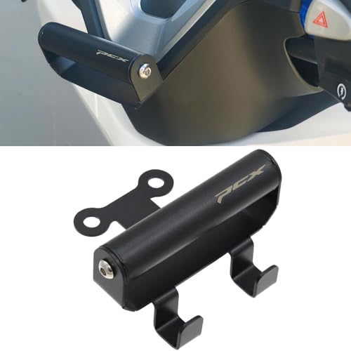 for PCX160 PCX 160 2025 2026 Motorcycle Helmet Hook Holder Foldable Handlebar Hooks Helmet Hanger Navigation Stand (B with Logo)