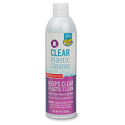 Invisible Glass 91014 Clear Plastic Cleaner – Cleans and Protects Plastic on Electronics, Appliances, Eyewear, Cars, Trucks, RVs, Boats & More, Helps Prevent Fog and Static – 19 oz - size: 19 Ounce (Pack of 1)