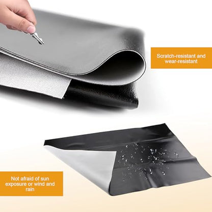 Motorcycle Seat Cover, DIY Seat Protector 39.37" x 27.56", Suitable for Motorcycle, Scooter or Electric Vehicle (Black)