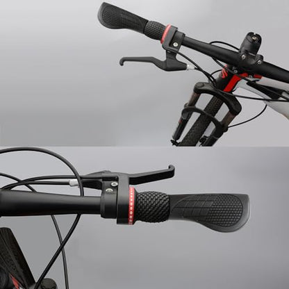 TOPCABIN Bike Grips 2PCS 90mm Length Bike Handlebar Grips Short Mini Bicycle Handlebar Grips Two-Color Rubber Ergonomic Design - color: Rubber Black(90mm)