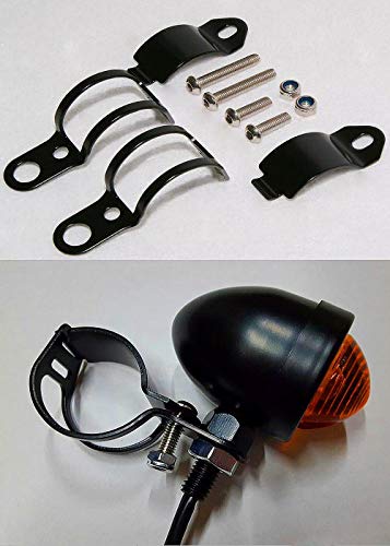 1pair Metal Motorcycle Modified Turn Signal Light Indicator Mount Bracket Clamp 30-45mm - color: Black