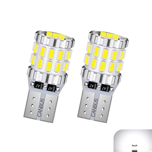 2PCS T10 LED Bulb, 3014 30SMD 5W Super Bright Car Wide Lights, Aluminum Led License Plate Light Blubs, Universal Car Interior Lights Replacements for Dome, Door, Reading, Map, Dash
