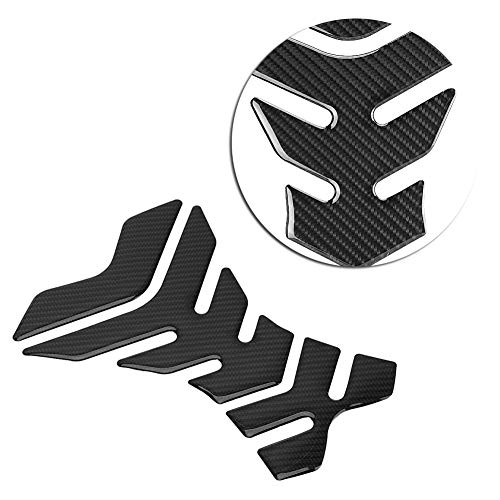 Universal Carbon Fiber Motorcycle Tank Pad Protector - Anti-Slip Gas Tank Sticker with Scratch Resistance for All Bikes