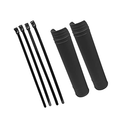 Worldmotop 2PCS Dirt Bike Front Fork Boots Shock Covers Protector Motorcycle Shock Absorber Guard Replacement for Yamaha Honda BMW Suzuki Kawasaki (Black) - color: black