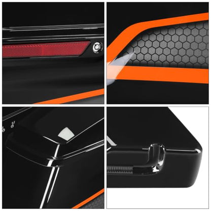 HR3 APEX Hard Saddlebags Compatible with 2022 Street Glide Special FLHXS Road Glide Special FLTRXS Road Glide Limited FLTRK 2022 Ultra Limited FLHTK Fit for 2014-2023 Harley Touring Models - color: APEX