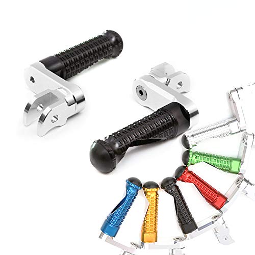 MC MOTOPARTS MPRO Black 40mm Riser CNC Front Foot Pegs Compatible with YZF R1 00-21 YZF R6 03-19 YZF R1M 15-21 R1S - color: Black, size: 40mm Extension
