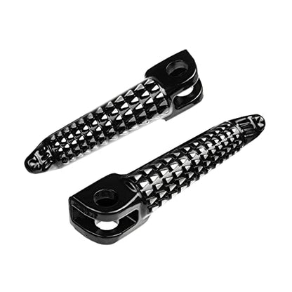 Motorcycle Front Foot Pegs/Footrests/Pedals for kawasaki ZX6R ZX10R 650R EX650 Z750 Z750S Z1000 ER-6N ER-6F ER6 (Bright black) - color: Bright Black