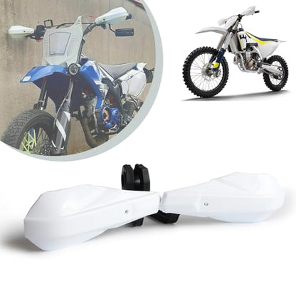 AnXin Motorcycle Handguards 7/8" and 1 1/8" Hand Guard Handlebar Protection Universal for TX125 FE 701/SM 501/S 450 350/S 250 TE 150 250/i 300/i FC 250 350 450 Dirt Pit Bike ATV White - color: white