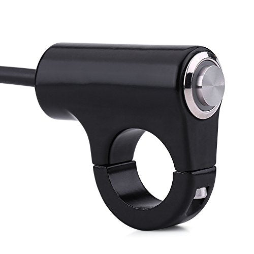 Motorcycle Handlebar Switch, 7/8" 22mm Handlebar Mount Push Button Switch Weatherproof Handlebar Control Switch Button Headlight Brake Fog Lights ON/Off(B)
