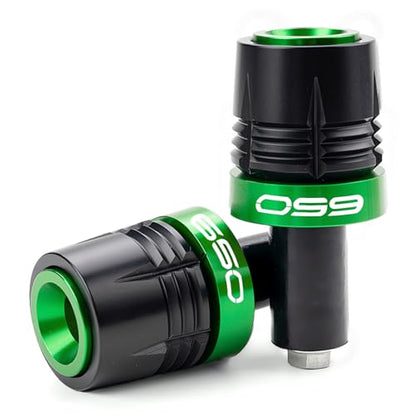 Motorcycle Handle Bar Ends Grips Plug Sliders Handlebar Grips Cap Compatible with Ninja 650 650R Ninja650 2017-2025 2026 Z650 Accessories (Green) - color: Green